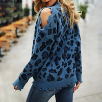 Women's Trendy Pullover Sweaters Casual Leopard
