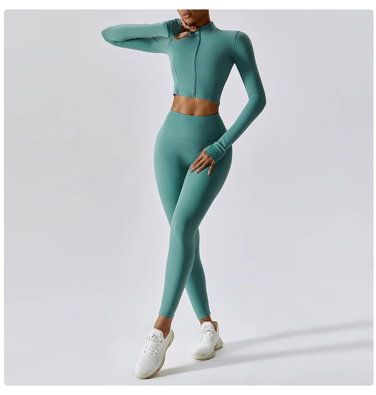 Women's Long Sleeve Top Zipper Jacket