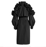 Lautaro Long Black Khaki Trench Coats