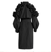 Lautaro Long Black Khaki Trench Coats