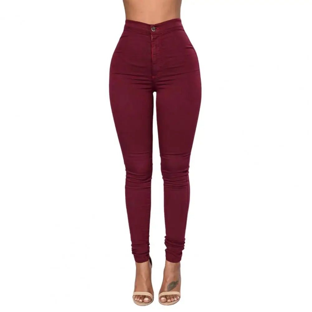 Slim Women Leggings High Waist Pockets