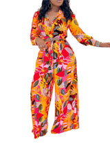 Spring Summer New Long Sleeved Printed Suit