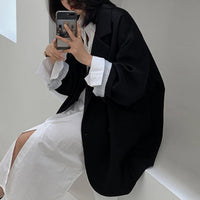 Notched Collar Business Blazer Suit Coat