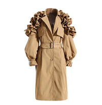 Lautaro Long Black Khaki Trench Coats
