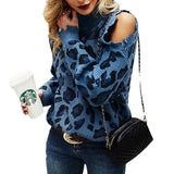 Women's Trendy Pullover Sweaters Casual Leopard