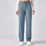 wide leg yoga pants drawstring
