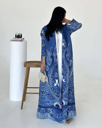 Miyake Pleated Print Foldable Collar Long Sleeve Coats