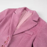 Streetwear Long Hairy Shaggy Blazer Coats