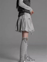 Women Y2K Bubble Skirt Fashion Elastic Waist
