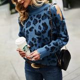 Women's Trendy Pullover Sweaters Casual Leopard