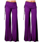 Women Flares Dance Yoga Pants Solid Color