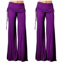 Women Flares Dance Yoga Pants Solid Color