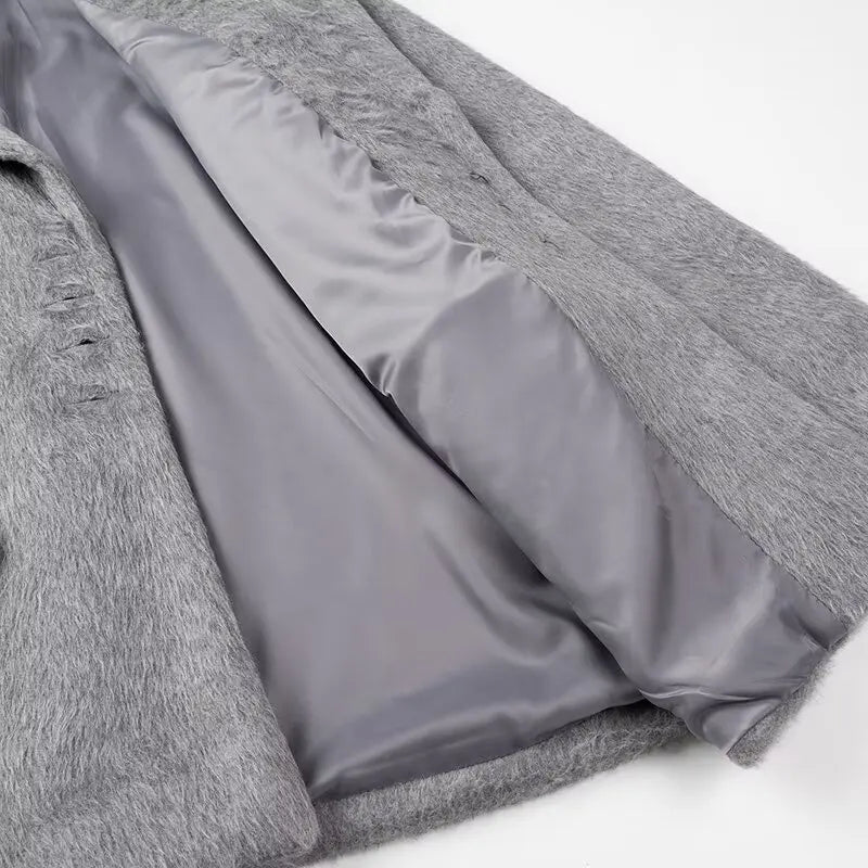 Streetwear Long Hairy Shaggy Blazer Coats