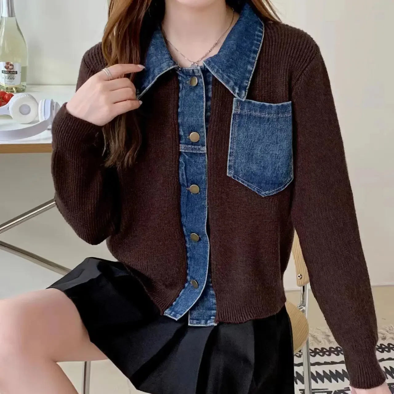 Autumn Outerwear's Female Jeans Coat