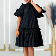 Elegant Half Sleeve Polyester gowns