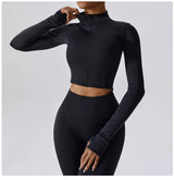 Women's Long Sleeve Top Zipper Jacket