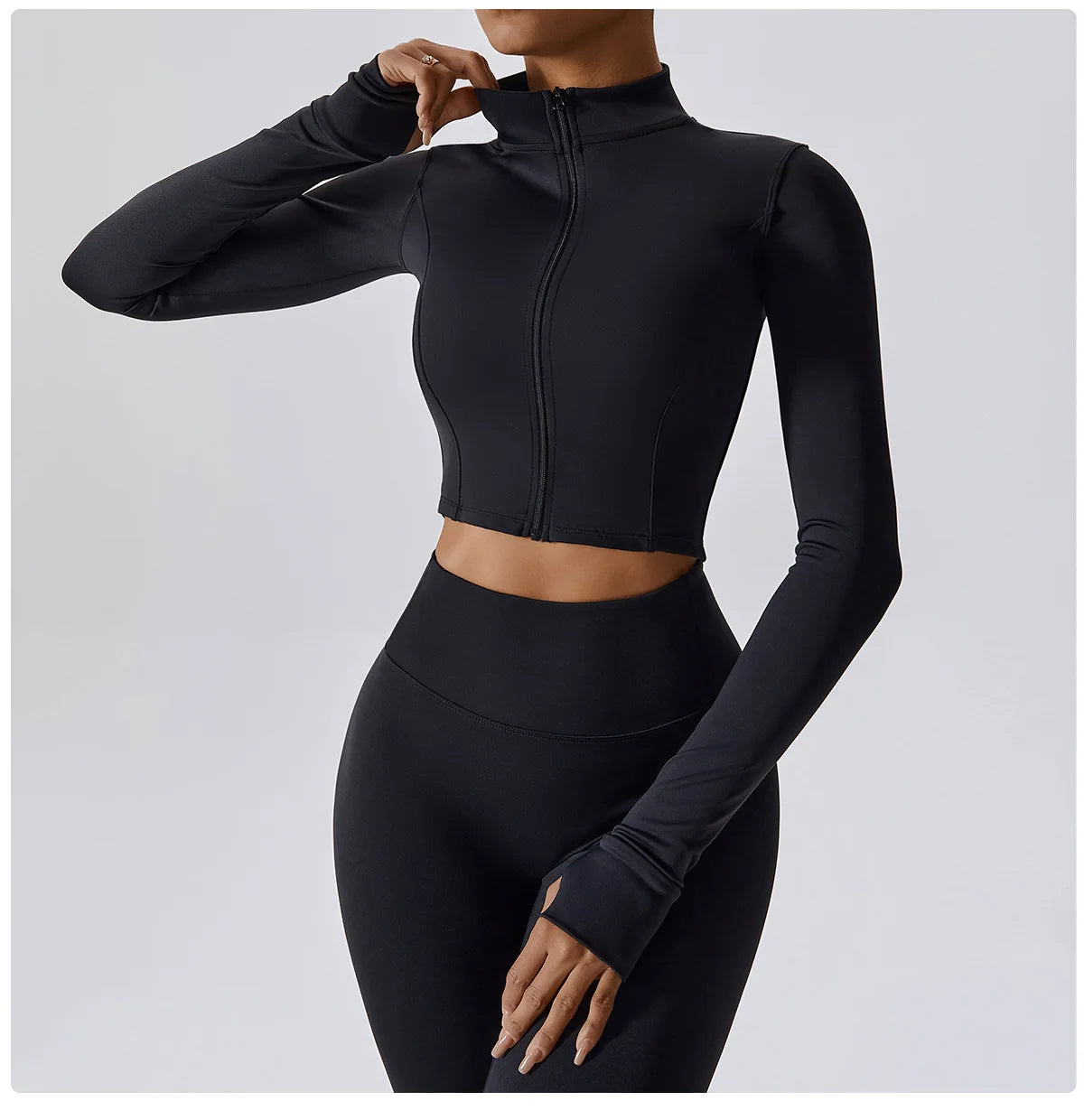 Women's Long Sleeve Top Zipper Jacket