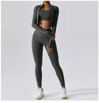 Women's Long Sleeve Top Zipper Jacket