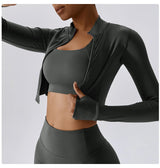 Women's Long Sleeve Top Zipper Jacket