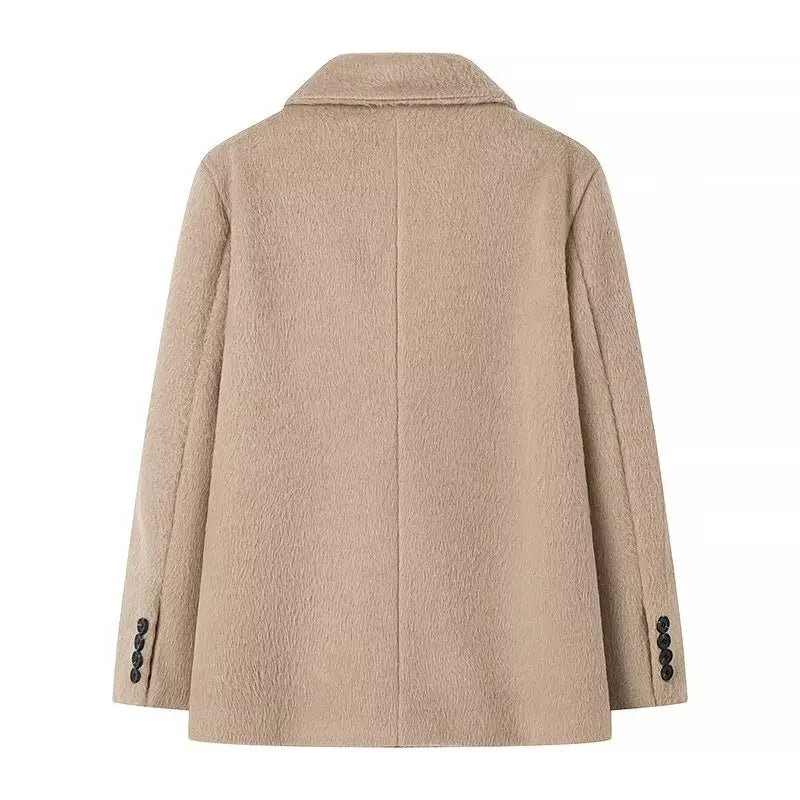 Streetwear Long Hairy Shaggy Blazer Coats