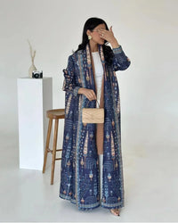 Miyake Pleated Print Foldable Collar Long Sleeve Coats