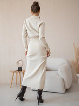 Vintage Knit Blazer Dress 2 Piece Matching Set