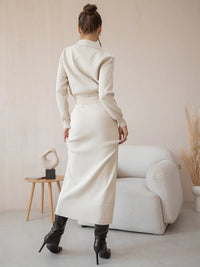 Vintage Knit Blazer Dress 2 Piece Matching Set