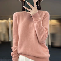 Women's Casual Knitted Pullover Coat – Soft O-Neck Winter Sweater