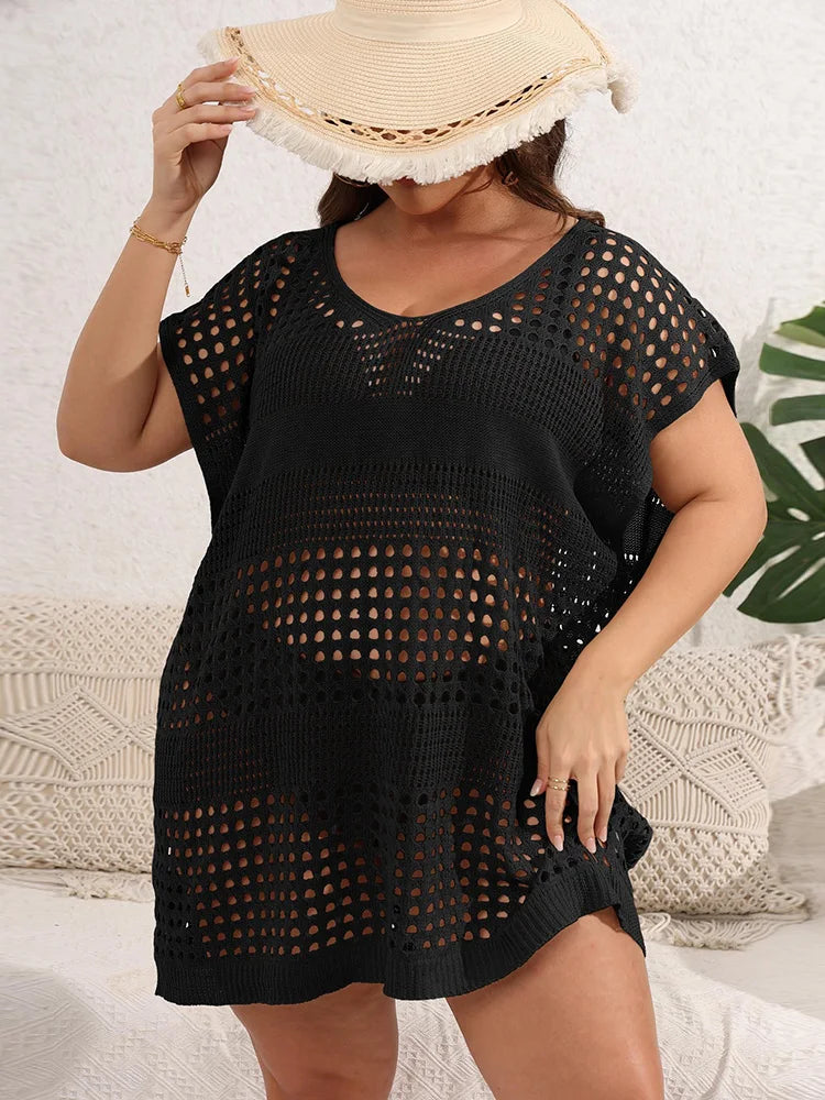 GIBSIE Plus Size Bikini Cover Up For Women