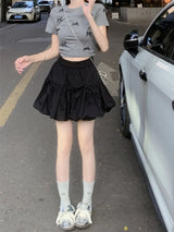 Women Y2K Bubble Skirt Fashion Elastic Waist