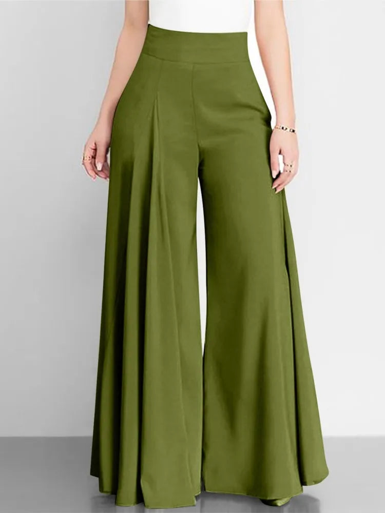 Womens High Waist Wide Leg Pants