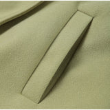 Street Ribbed Woolen Long Coat