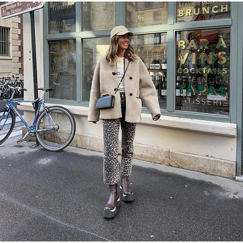 Chic Women's Thermal Lamb Wool Coats
