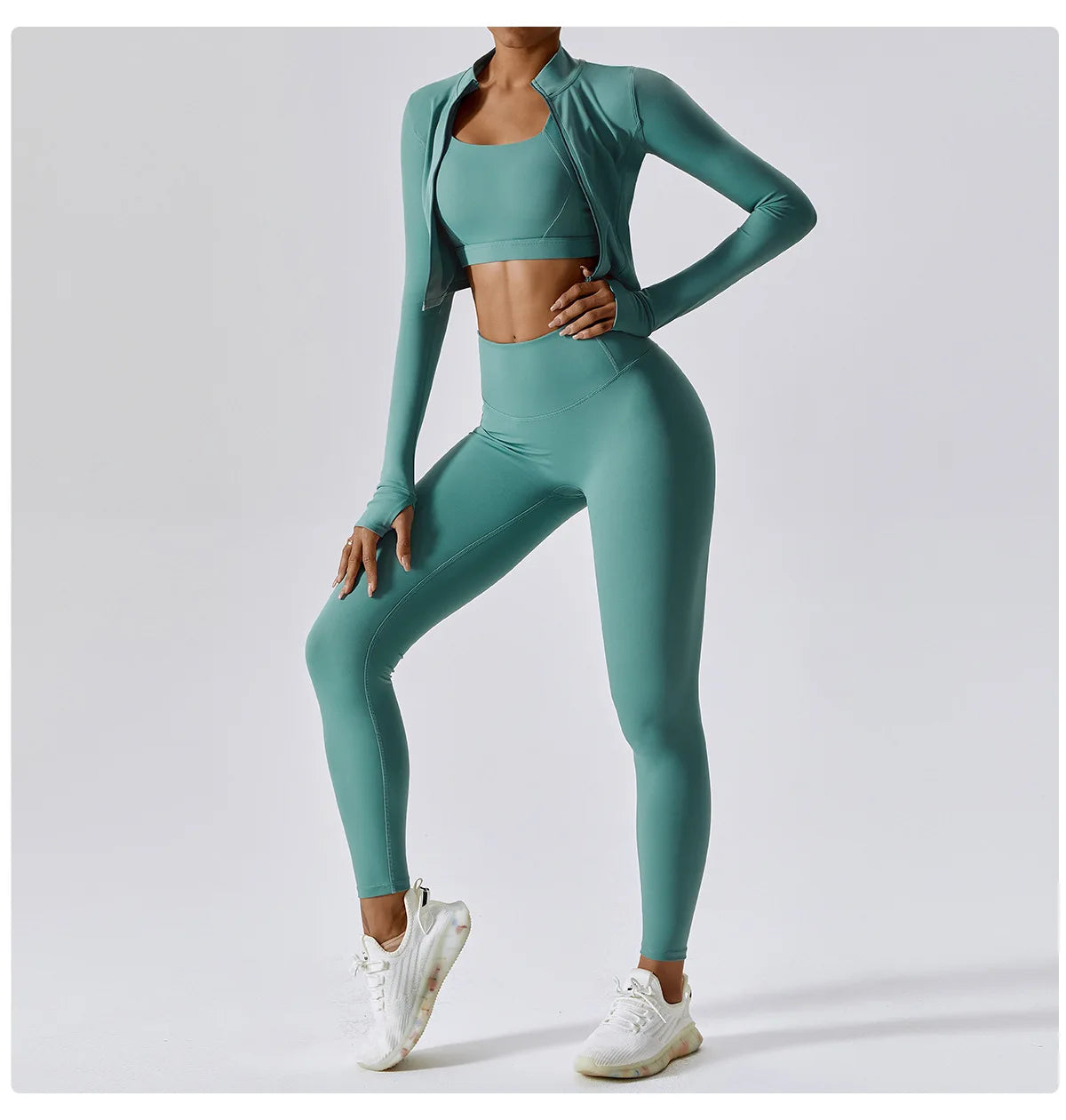 Women's Long Sleeve Top Zipper Jacket