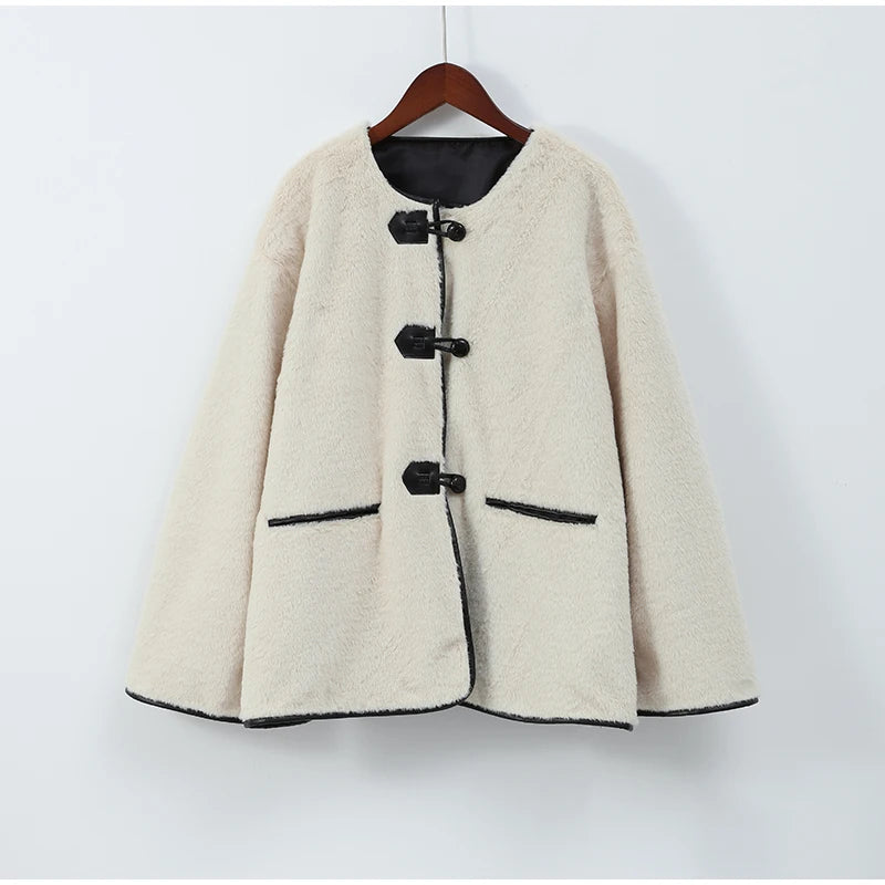 Chic Women's Thermal Lamb Wool Coats