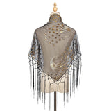 Elegant Sequins Triangle Scarf Fashion Lace