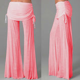 Women Flares Dance Yoga Pants Solid Color