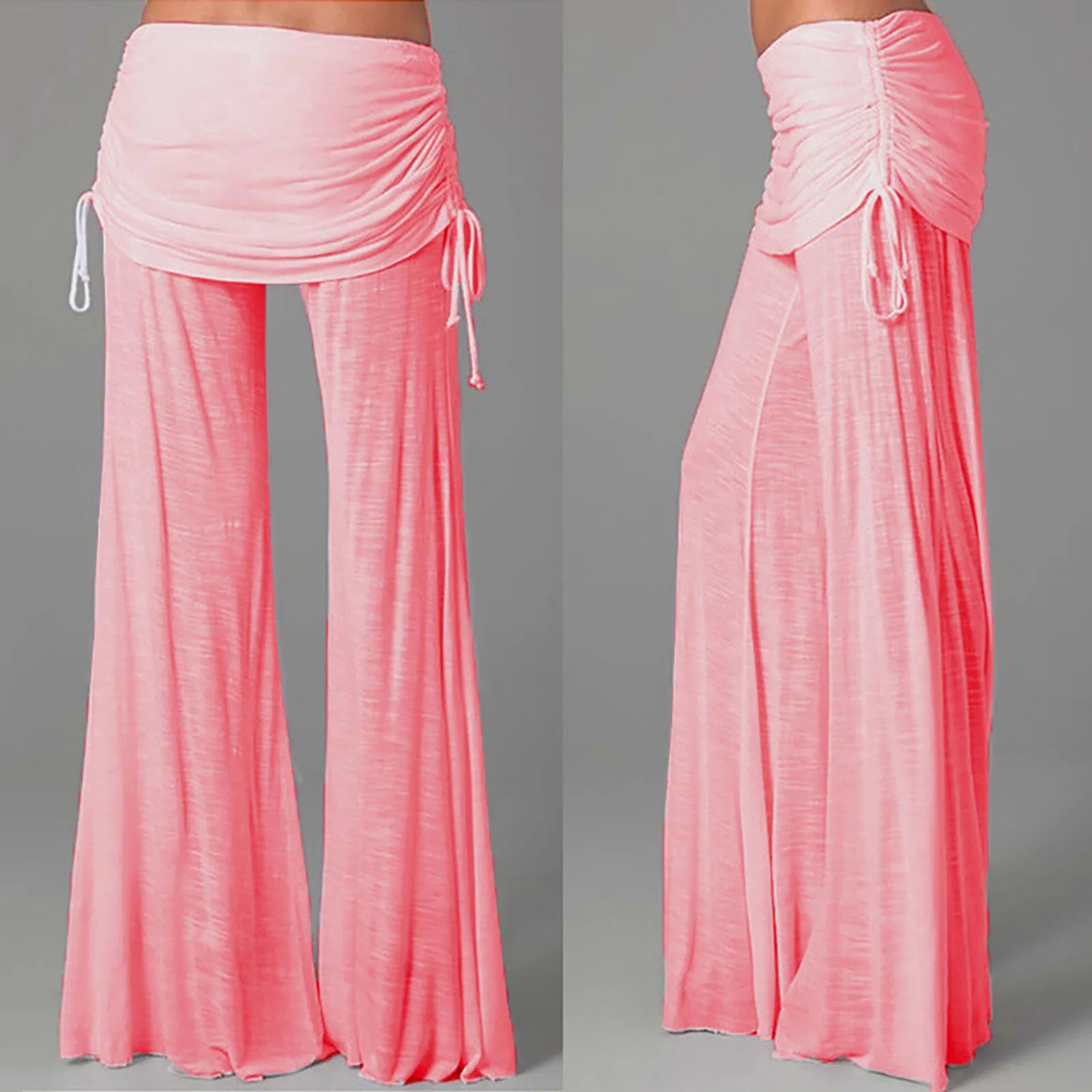 Women Flares Dance Yoga Pants Solid Color