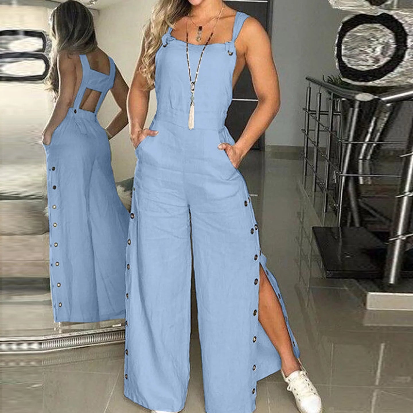 Women's Summer Sleeveless Twisted Strappy Pant