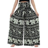 Elastic Wide Leg Pants Fashion Chiffon Trousers