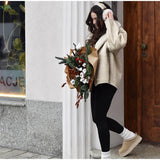 Women Casual Lapel Thick Faux Leather Jackets