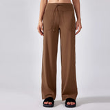 wide leg yoga pants drawstring