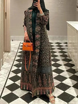 Miyake Pleated Print Foldable Collar Long Sleeve Coats