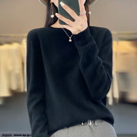 Women's Casual Knitted Pullover Coat – Soft O-Neck Winter Sweater