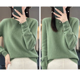 Women's Casual Knitted Pullover Coat – Soft O-Neck Winter Sweater