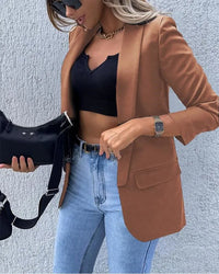 Oversize Women's Blazer Casual Office Red Jackets
