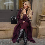 Vintage Double-Breasted Wool Women's Coat – Classic Retro Style