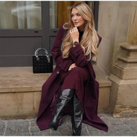 Vintage Double-Breasted Wool Women's Coat – Classic Retro Style