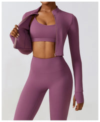 Women's Long Sleeve Top Zipper Jacket
