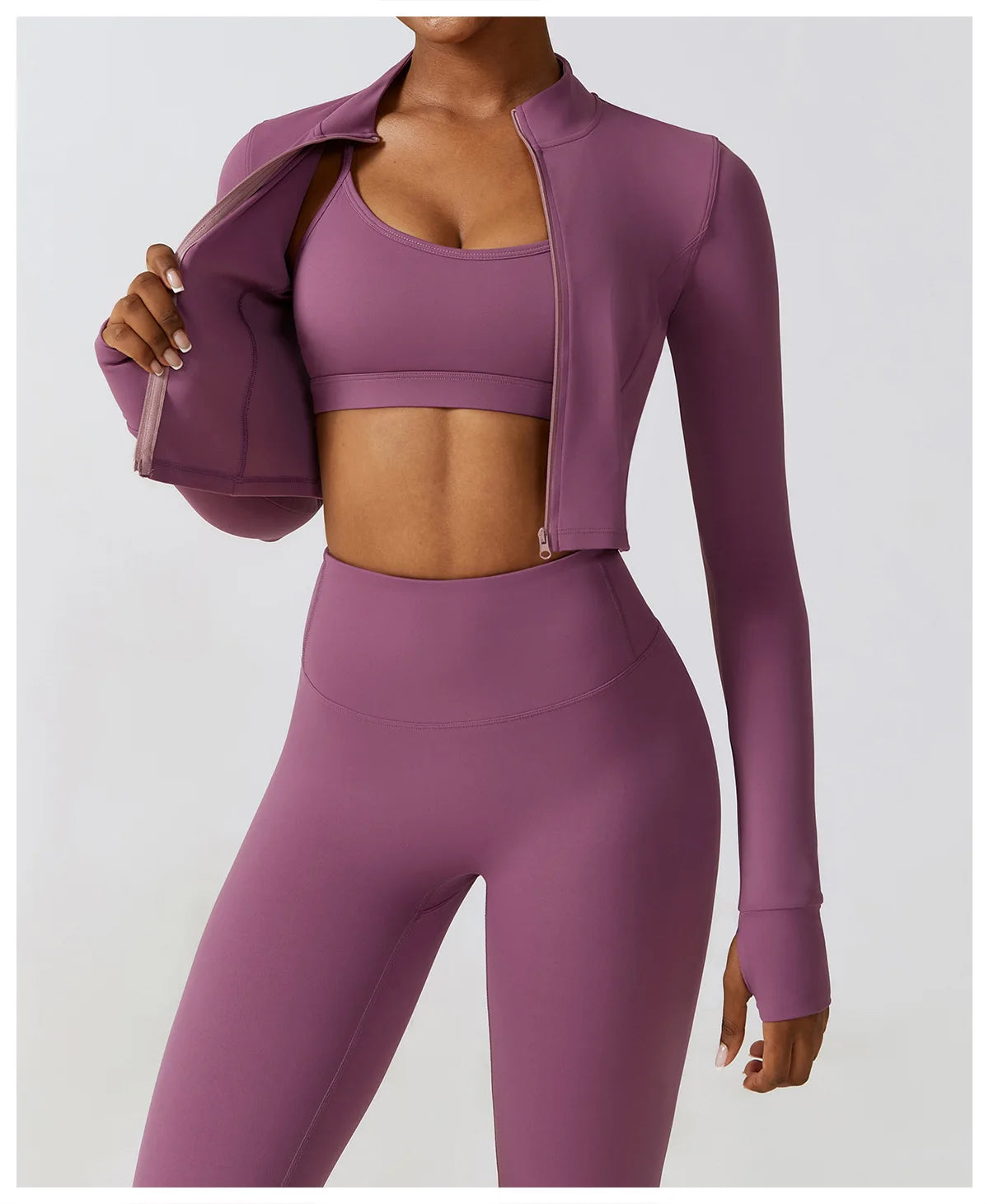 Women's Long Sleeve Top Zipper Jacket